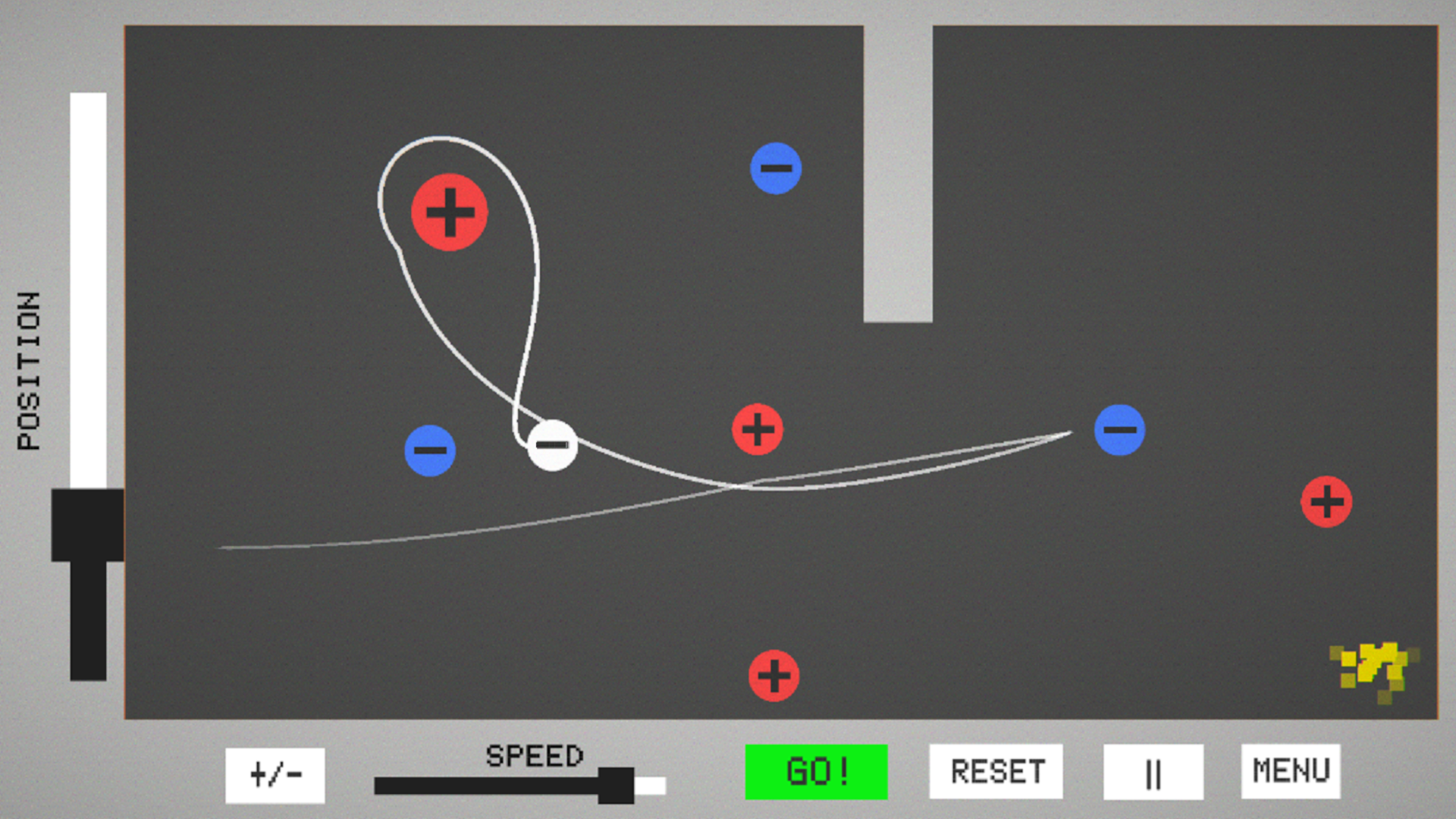 Скриншот игры Physics Charge Conundrum