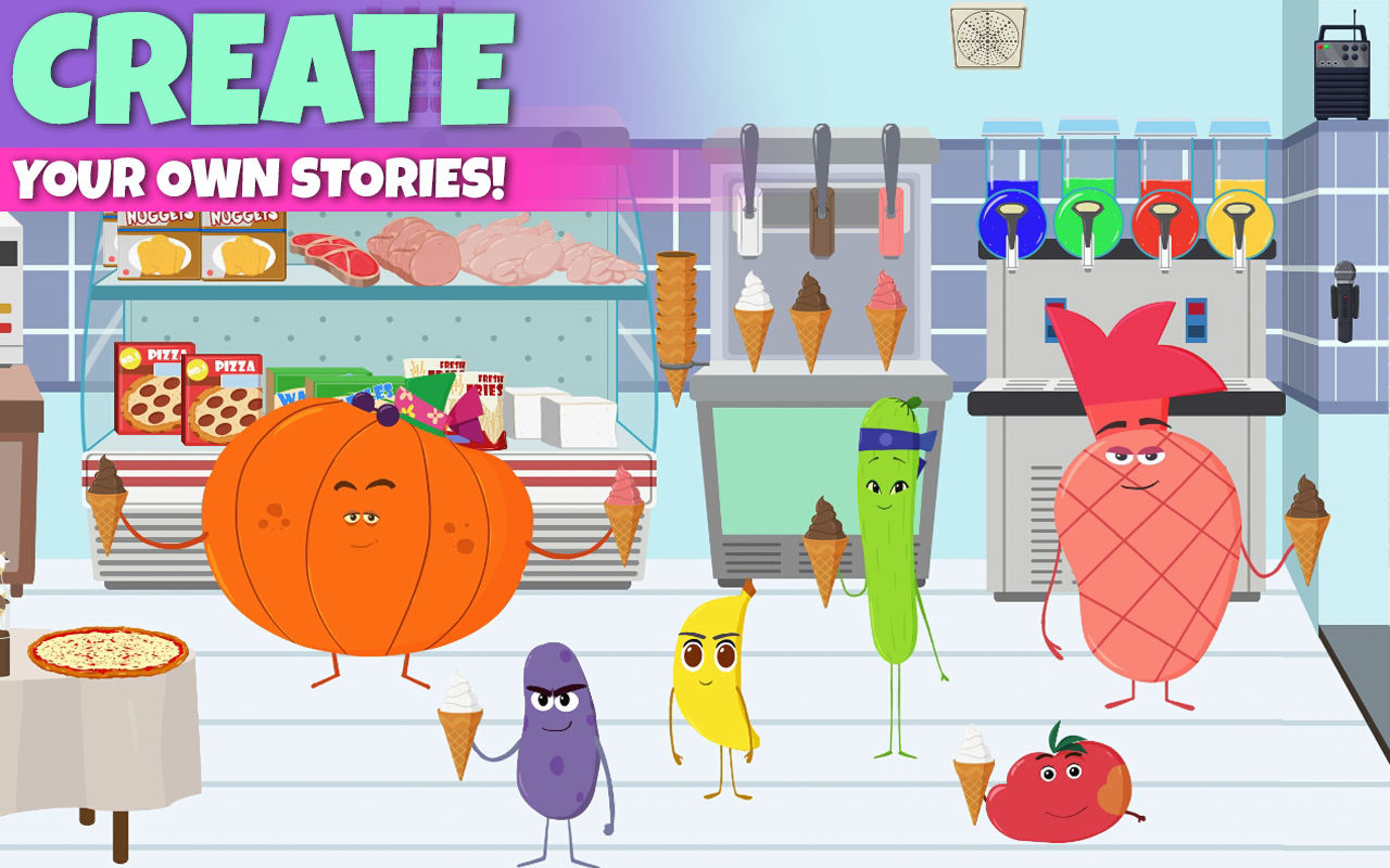 Captura de Tela do Jogo Supermarket - Fruits Vs Veggies Kids Shopping Game
