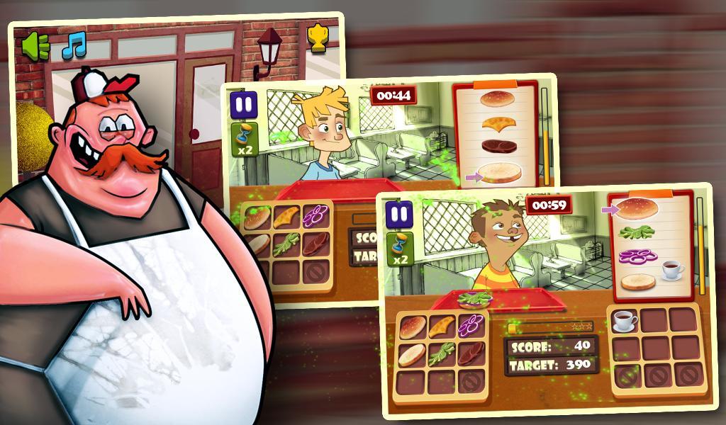 Papa's Burger Shop Game Screenshot