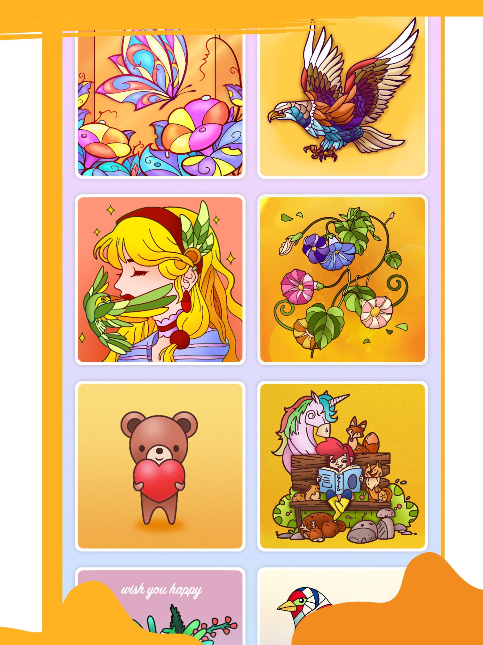 Paint Color: 秘密花园填色游戏 Game Screenshot