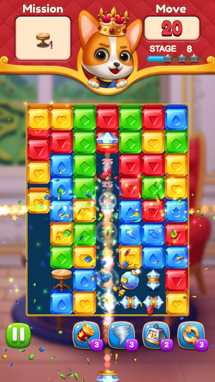 Jewels King : Castle Blast Game Screenshot