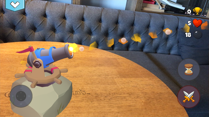 Bombaroom AR Game Screenshot
