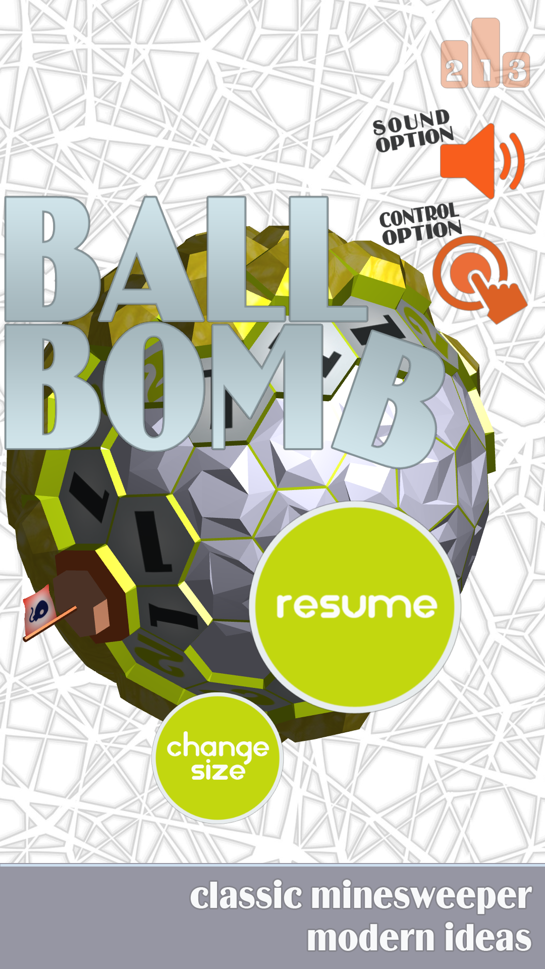 Screenshot 1 of Ball Bomb Démineur 3D 1.6.1