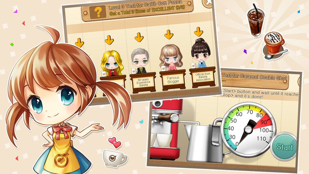 LINE I Love Coffee screenshot game