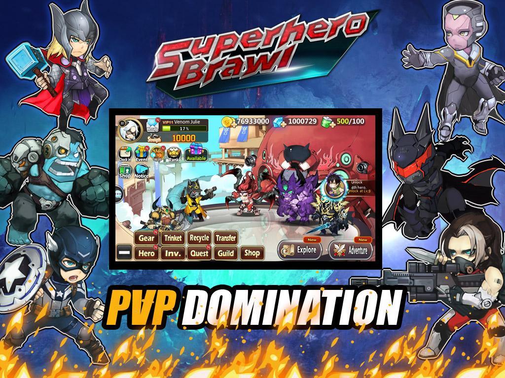 Captura de Tela do Jogo Superhero Brawl