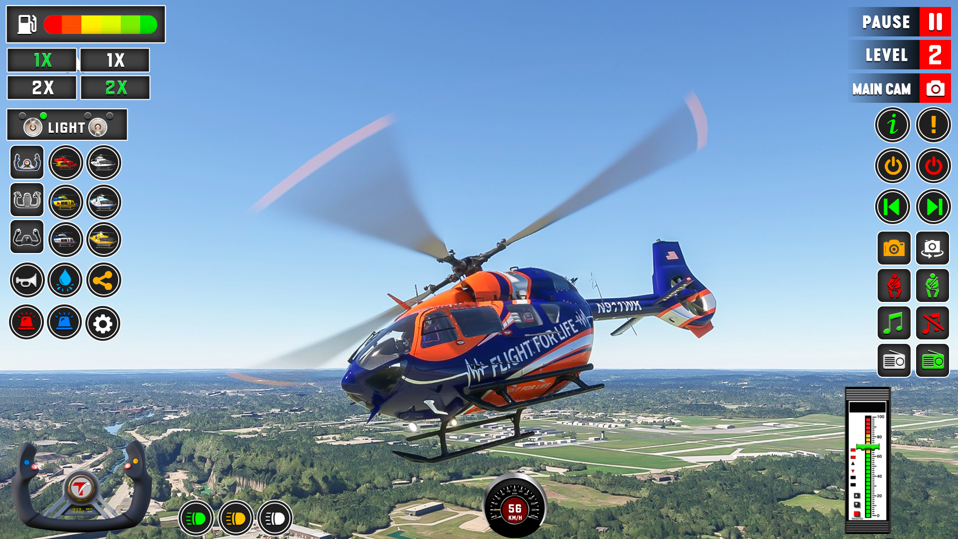 Captura de Tela do Jogo Army Helicopter Simulator Game