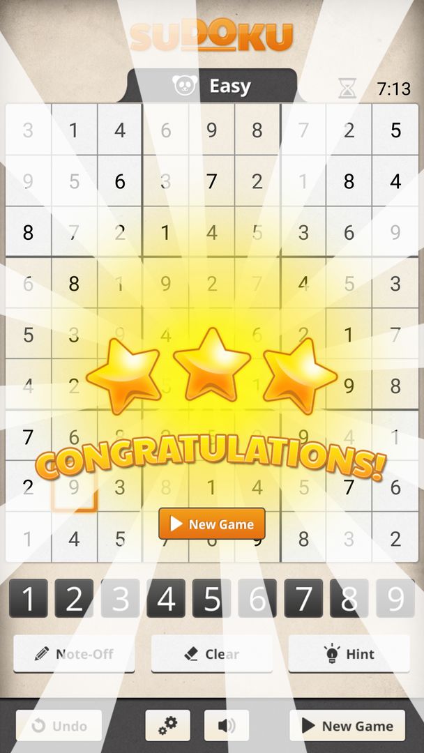 Sudoku Free 게임 스크린 샷