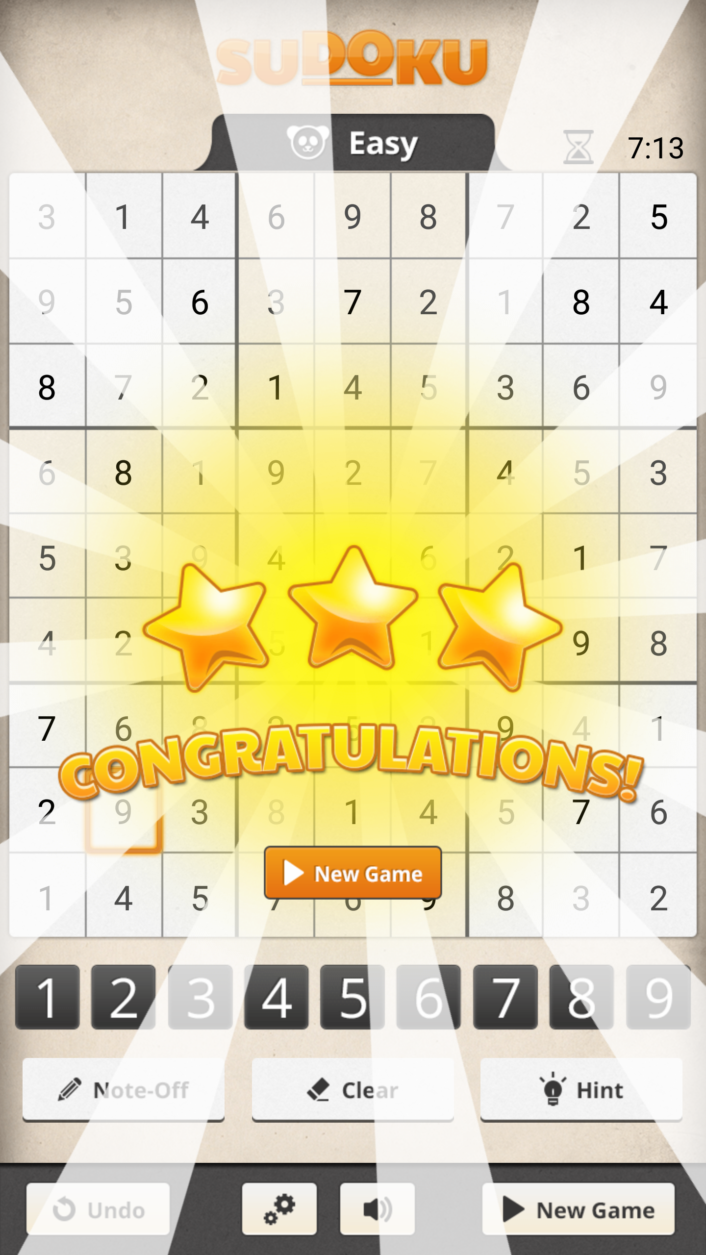 Sudoku Free ゲームのスクリーンショット