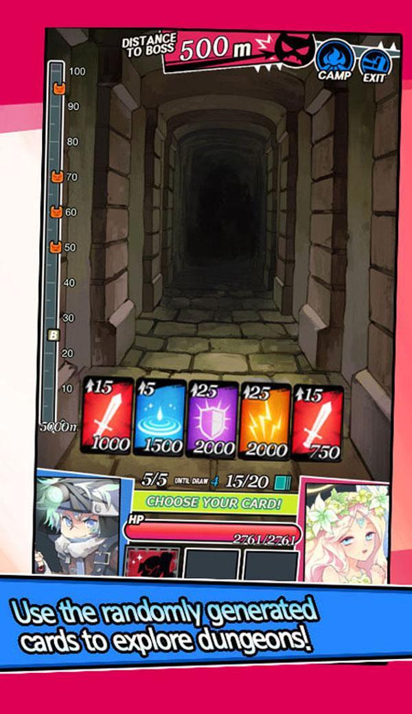 Dungeon&Girls: Card Battle RPG Game Screenshot