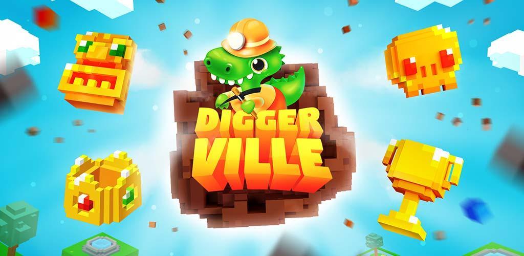 Banner of Diggerville - Digger Adventure | 3D Pixel Game 2.1.2.0