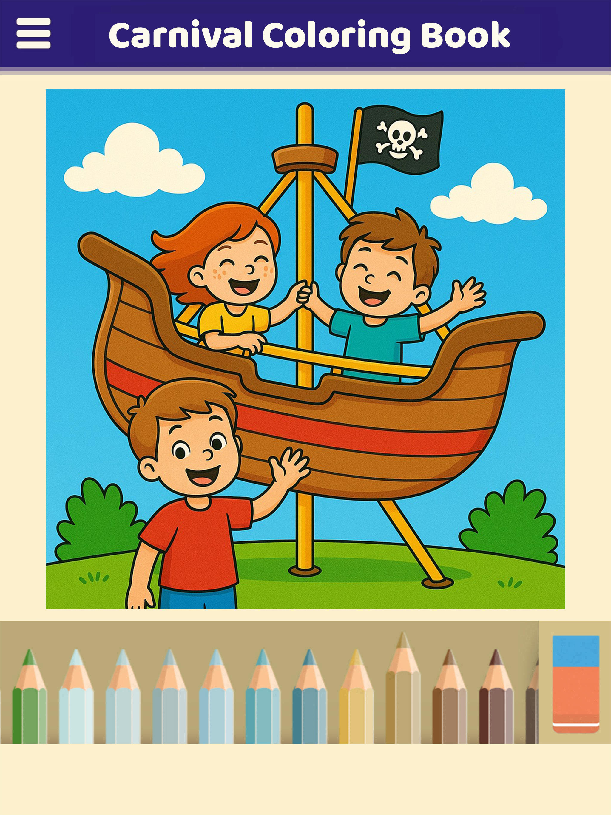 Carnival Coloring Book Game Screenshot