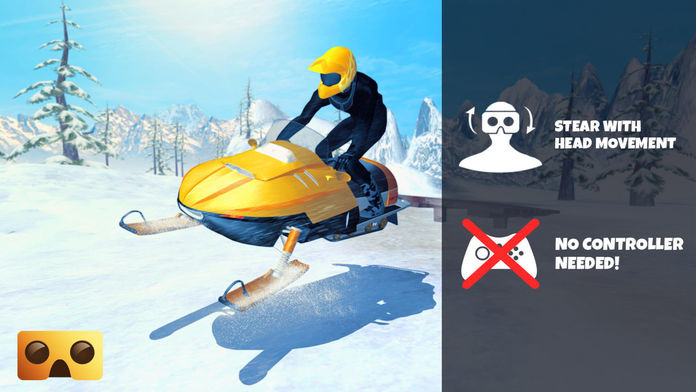 Snowmobile Simulator : VR Game for Google Cardboard 게임 스크린 샷
