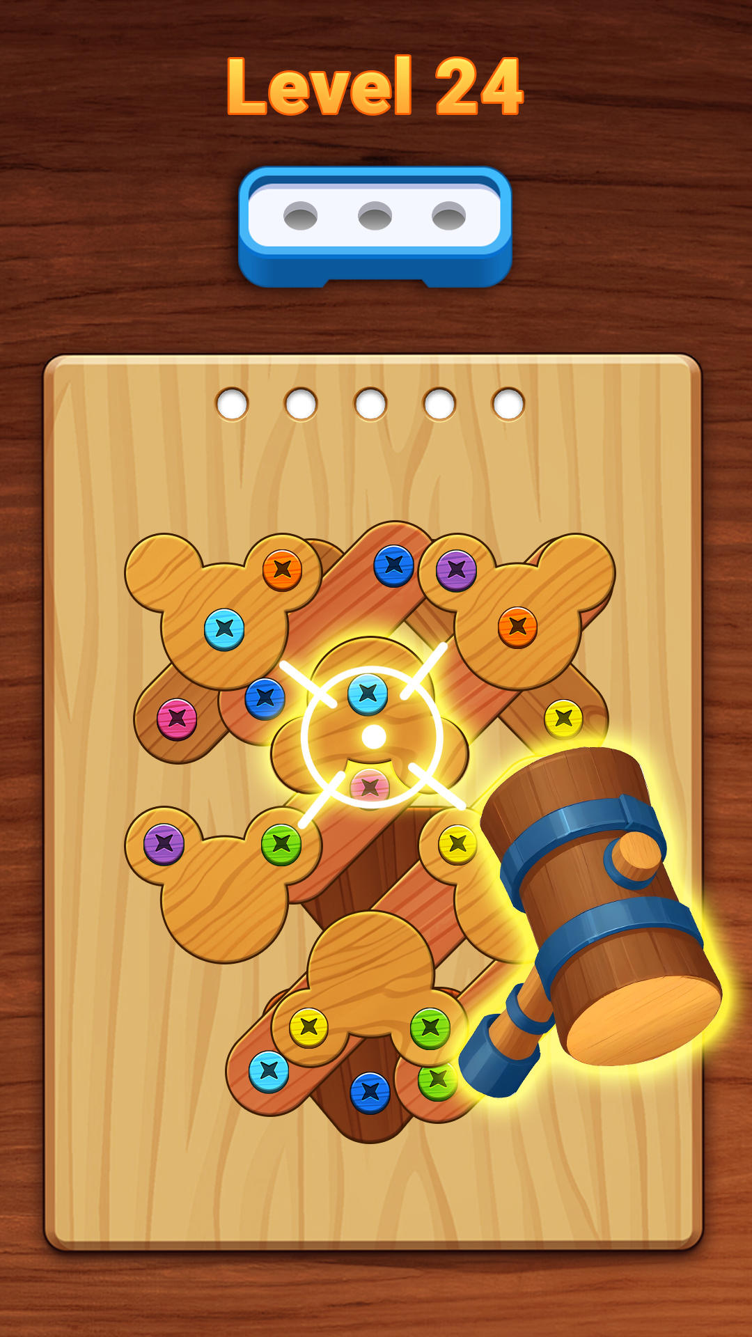 Color Wood Screw Game Screenshot