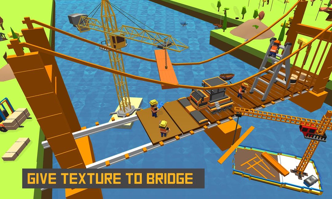 Screenshot of River Railway Bridge Construction Train Games 2017