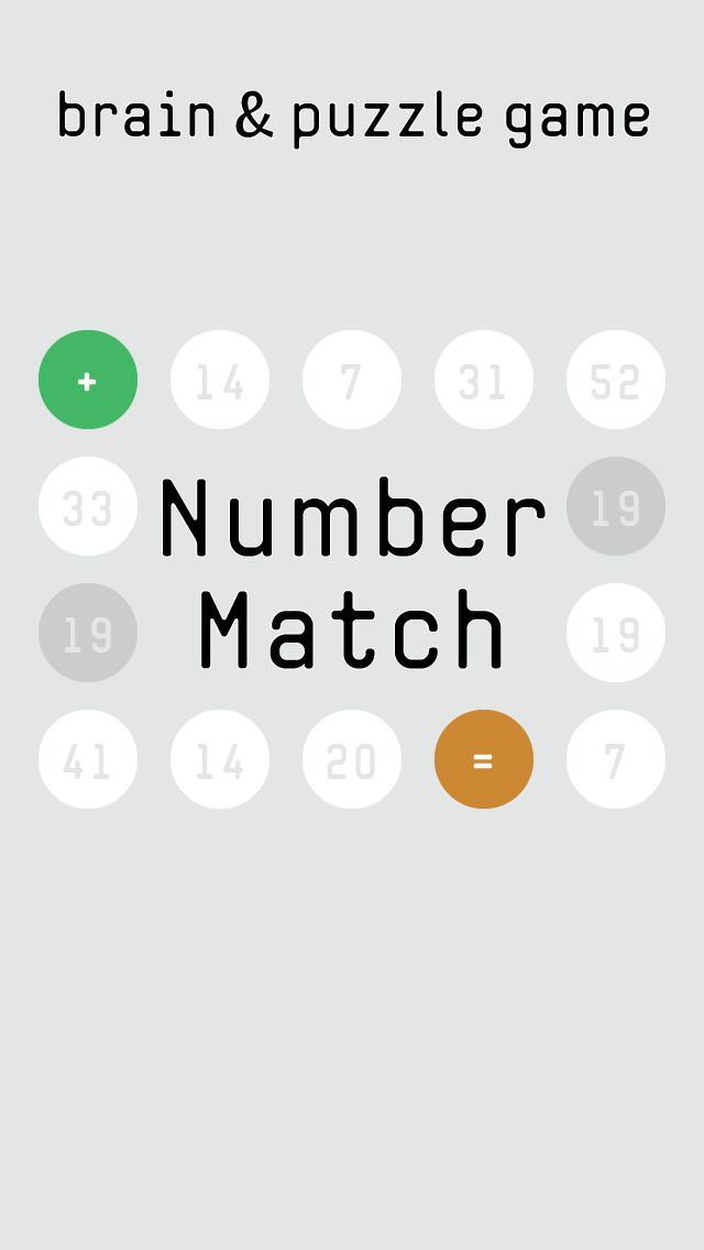 Number Match brain&puzzle game Game Screenshot