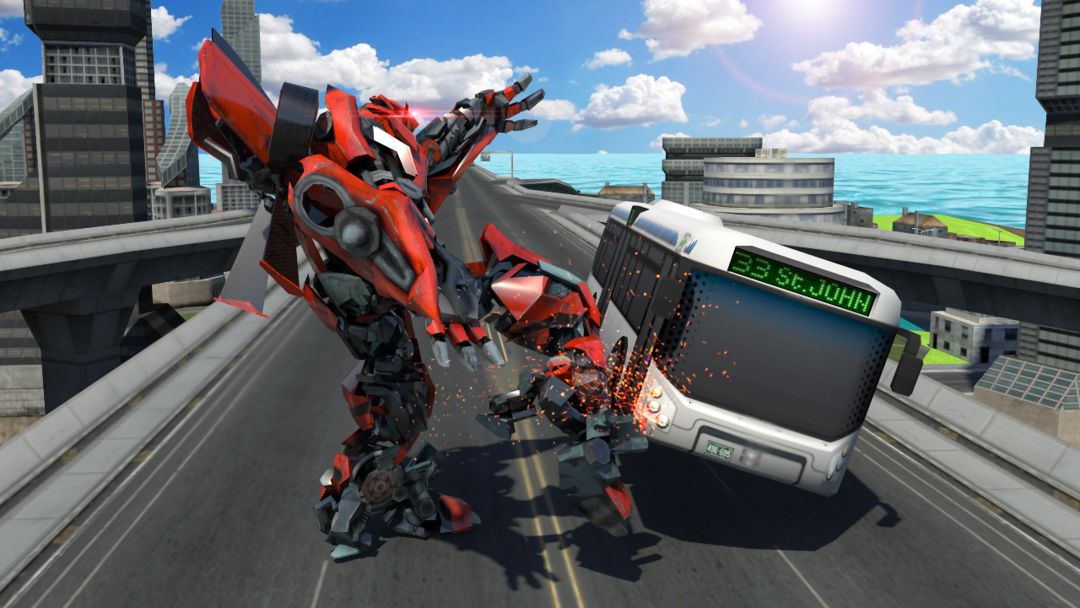 미래형 로봇의 전투 게임 스크린 샷