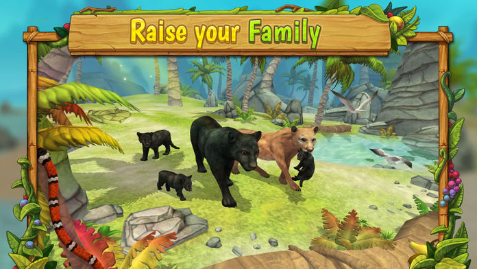 Panther Family Sim - Wild Animal Jungle Pro 게임 스크린 샷