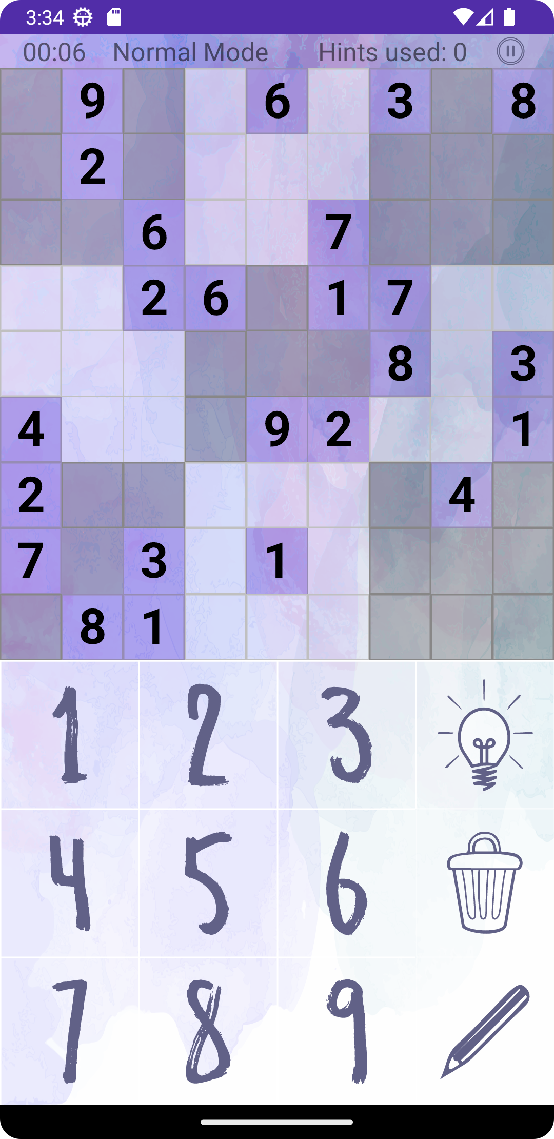 Zen Sudoku Game Screenshot