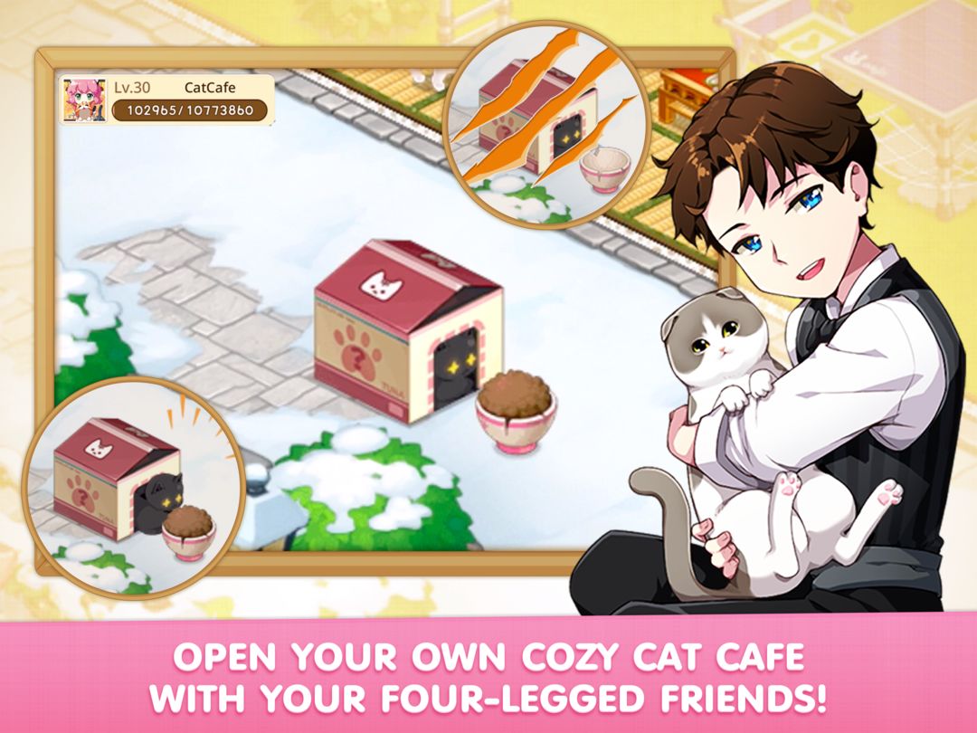 LINE Cat Café ภาพหน้าจอเกม