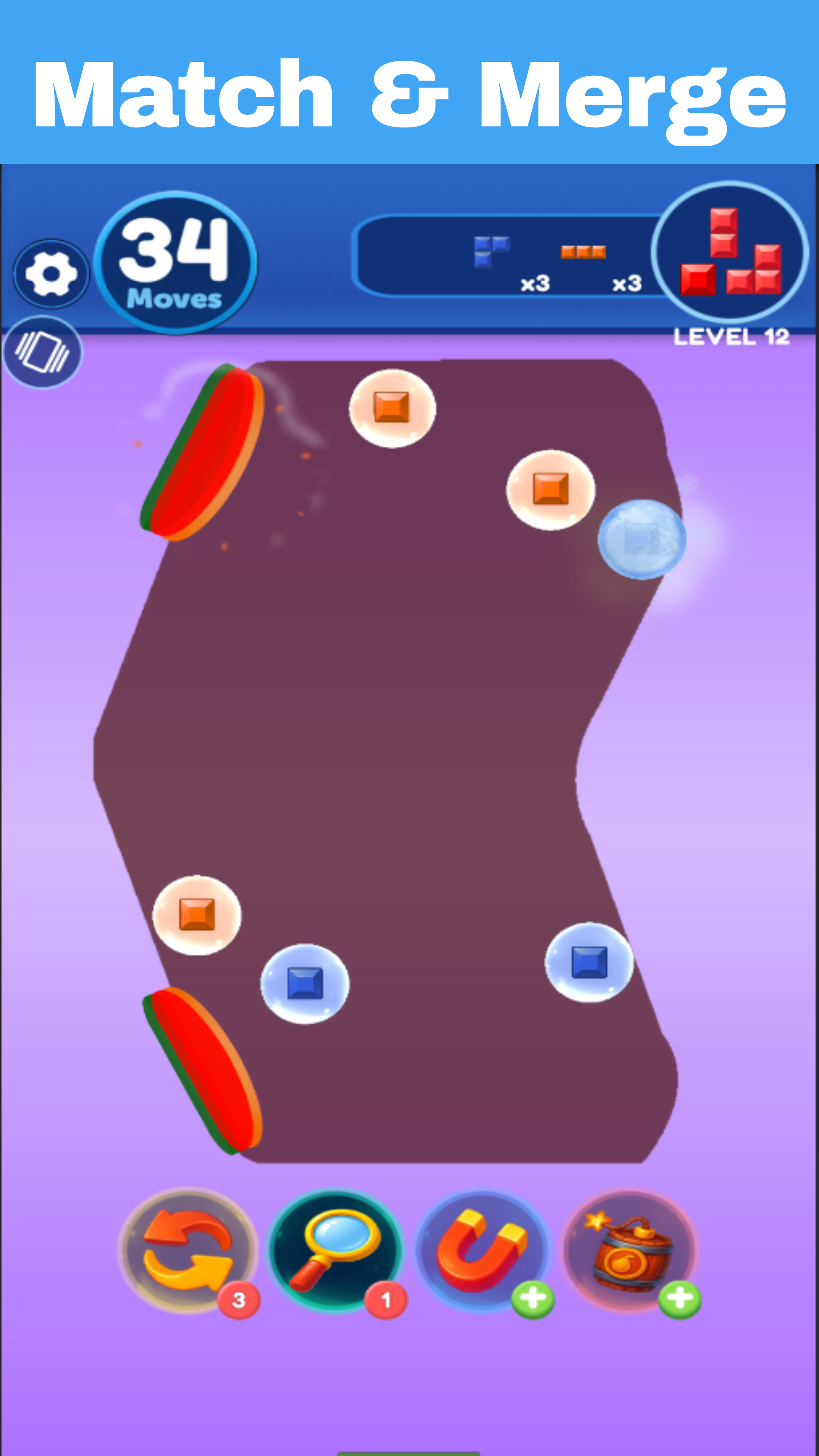 Color Block Bubble Merge Game Screenshot