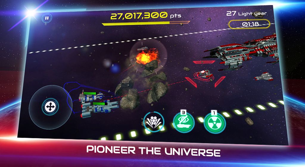 Screenshot of Starship battle