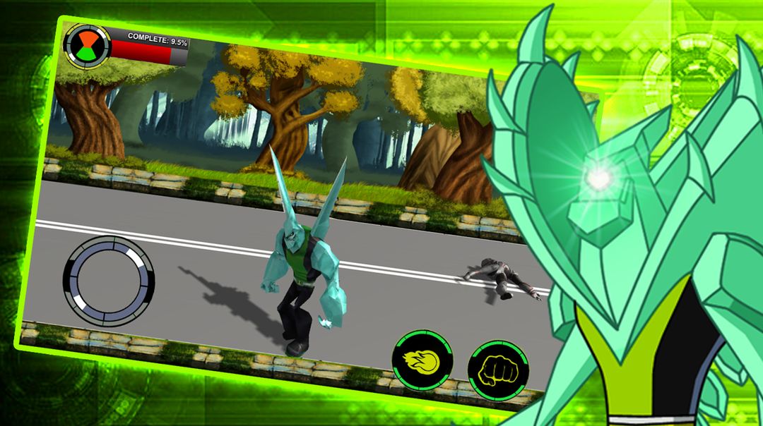 Screenshot of Ben Super Alien Fighter Hero : Action Game