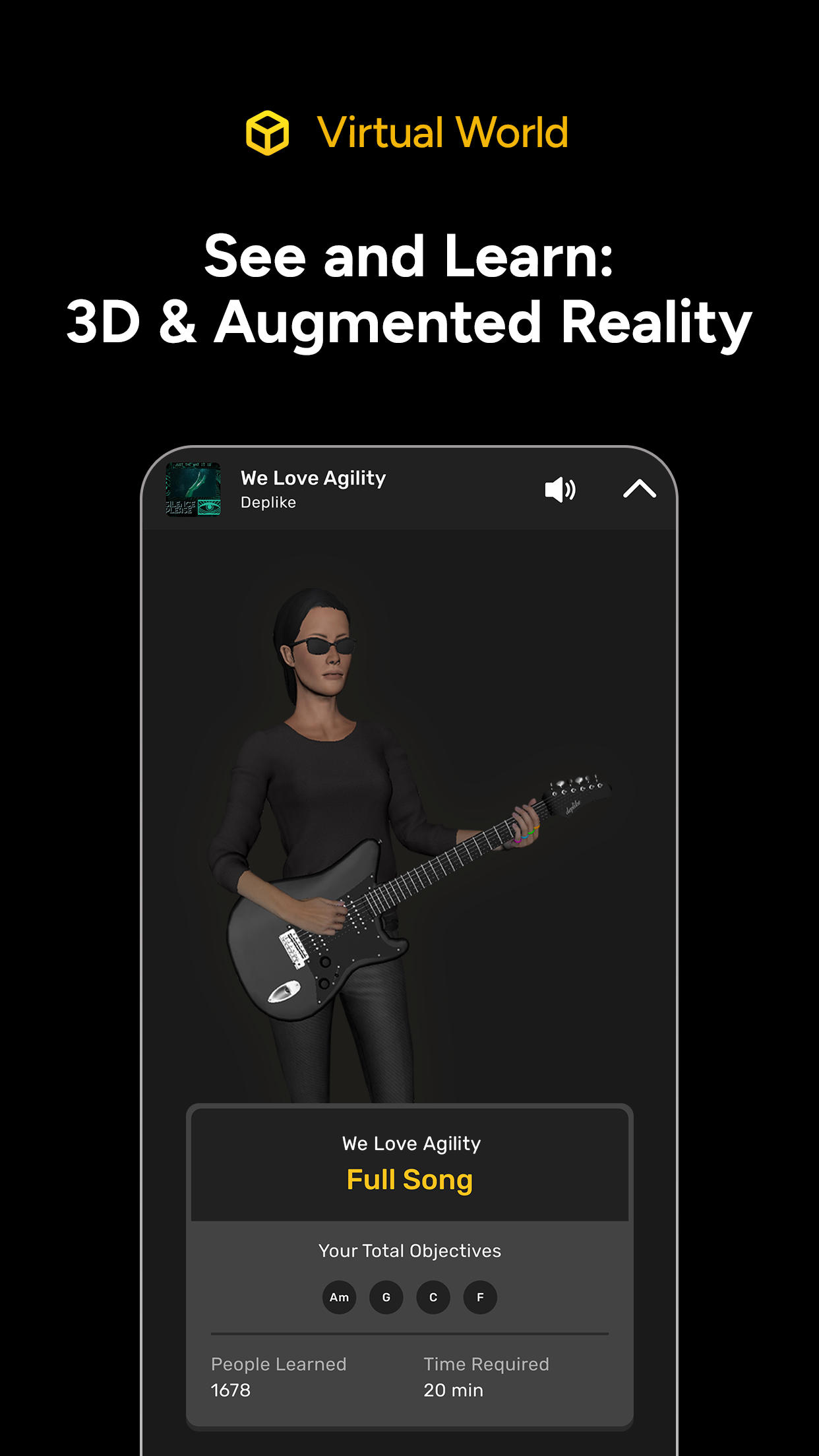 Screenshot of Guitar Learning Game - Deplike
