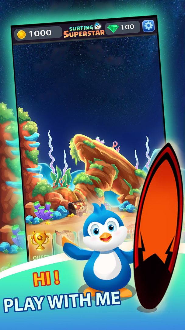 Screenshot of Penguin Surfer