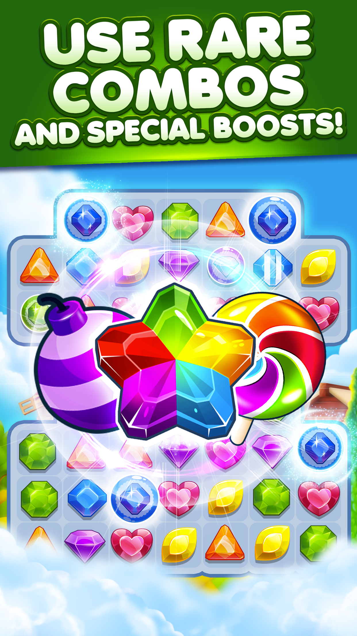 Addictive Gem - Match 3 Games Game Screenshot