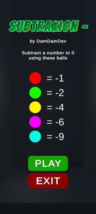 Subtraxion- Game Screenshot