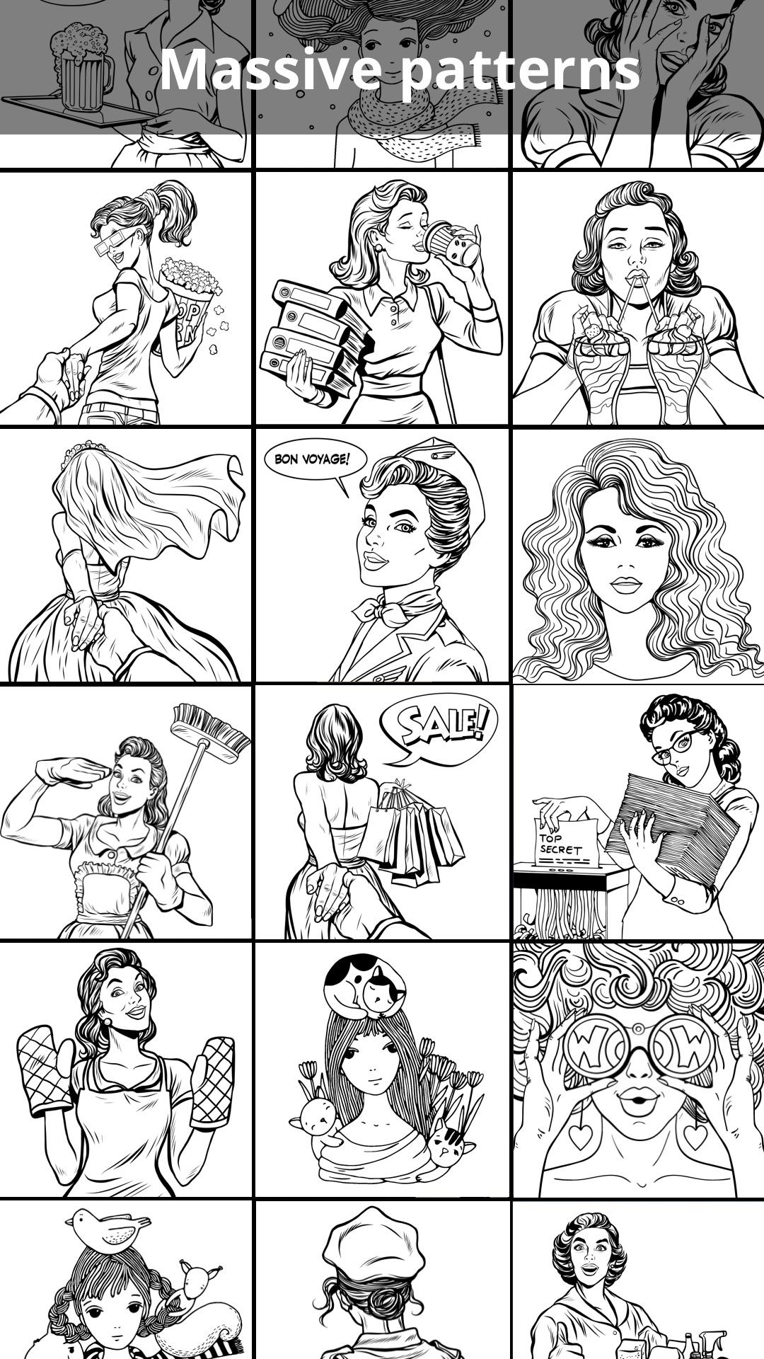 Captura de Tela do Jogo Girls Coloring Book