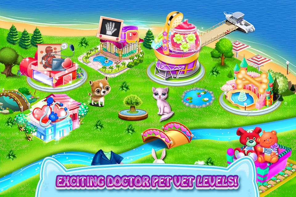 Screenshot of ER Pet Vet - Fluffy Puppy * Fun Casual Doctor Game