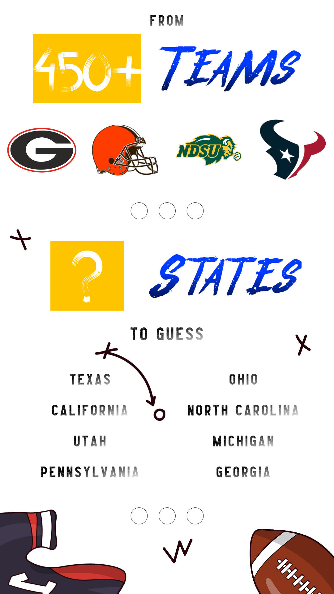 NFL State Quiz Game Screenshot