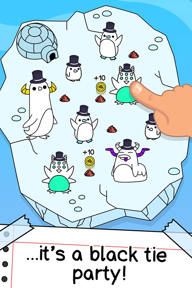 Penguin Evolution - 🐧 Cute Sea Bird Making Game 게임 스크린 샷