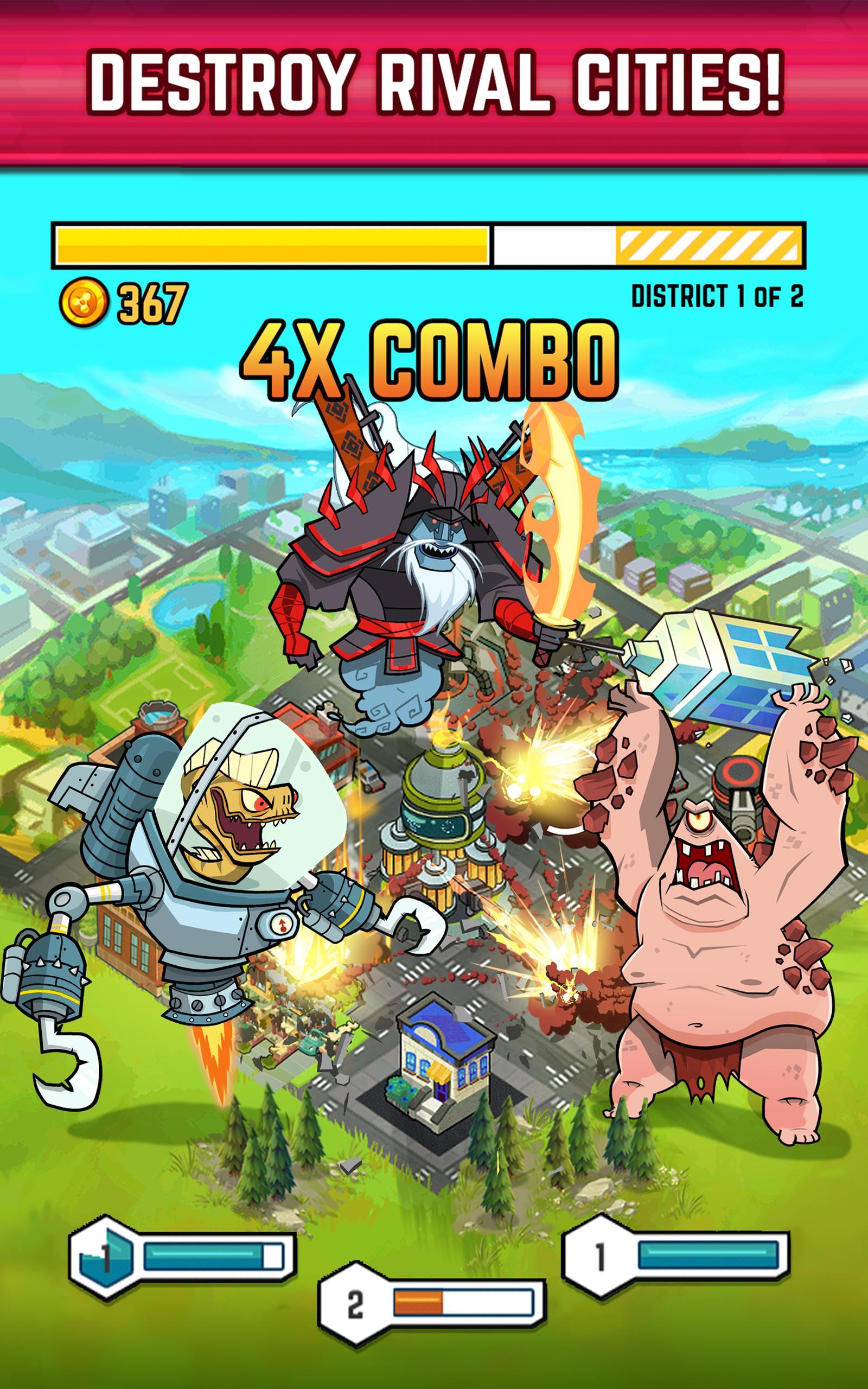 SMASH Monsters - City Rampage Game Screenshot