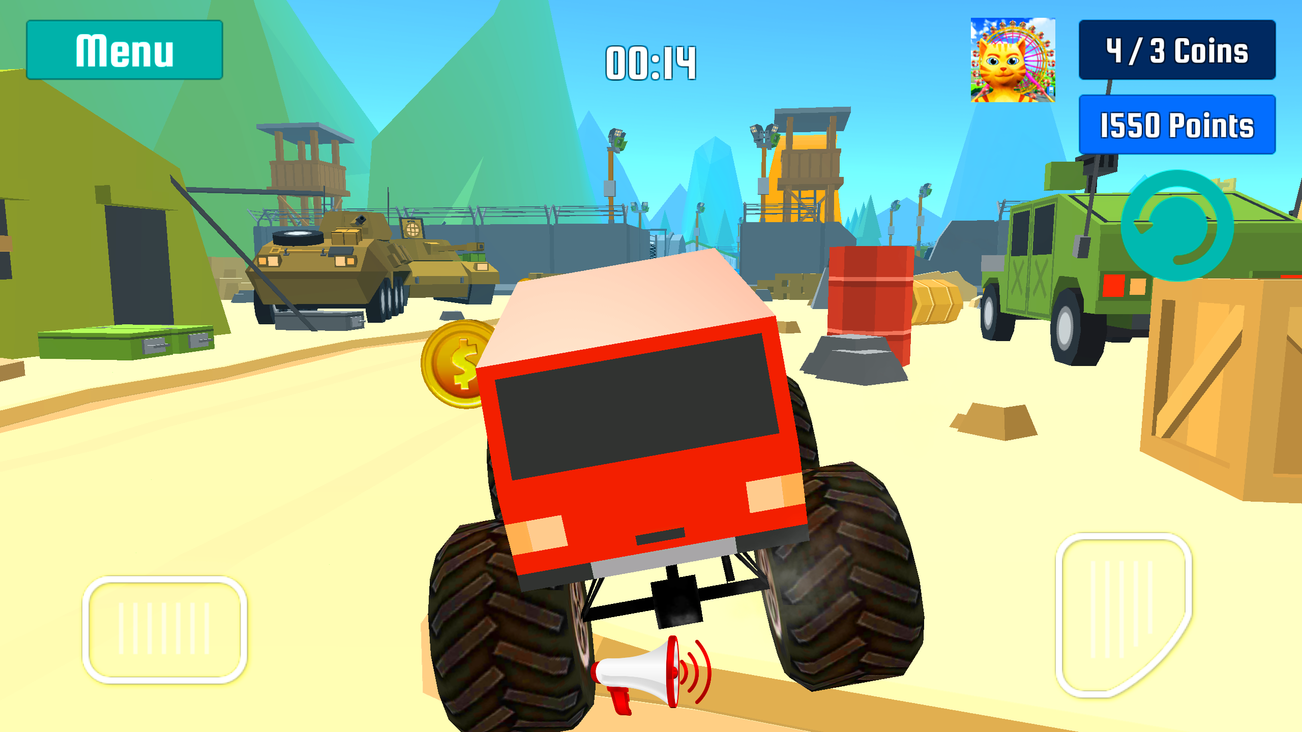 Cuplikan Layar Game Monster Truck Stunt Speed Race