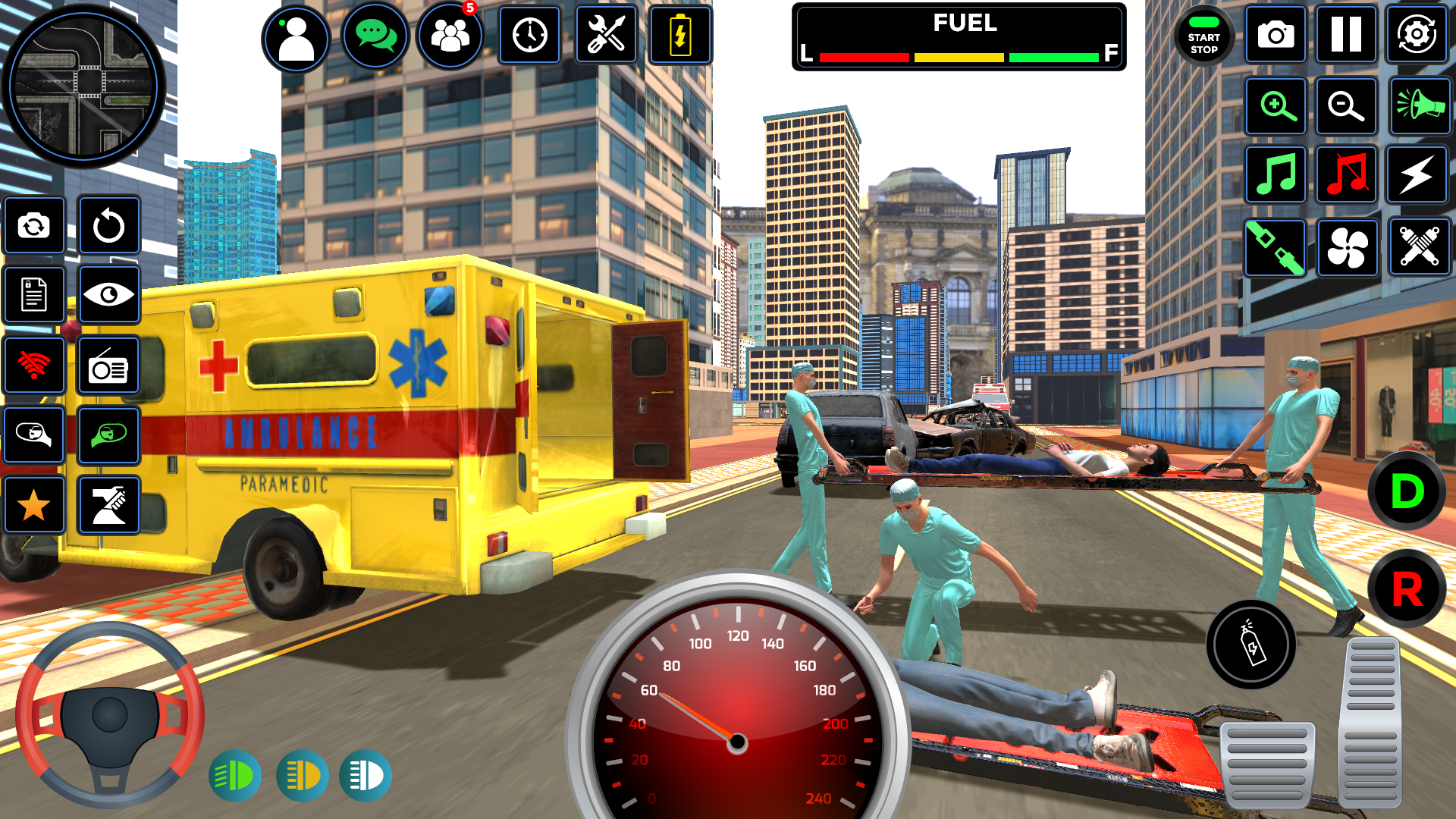 Captura de Tela do Jogo Jogo de condução de ambulância