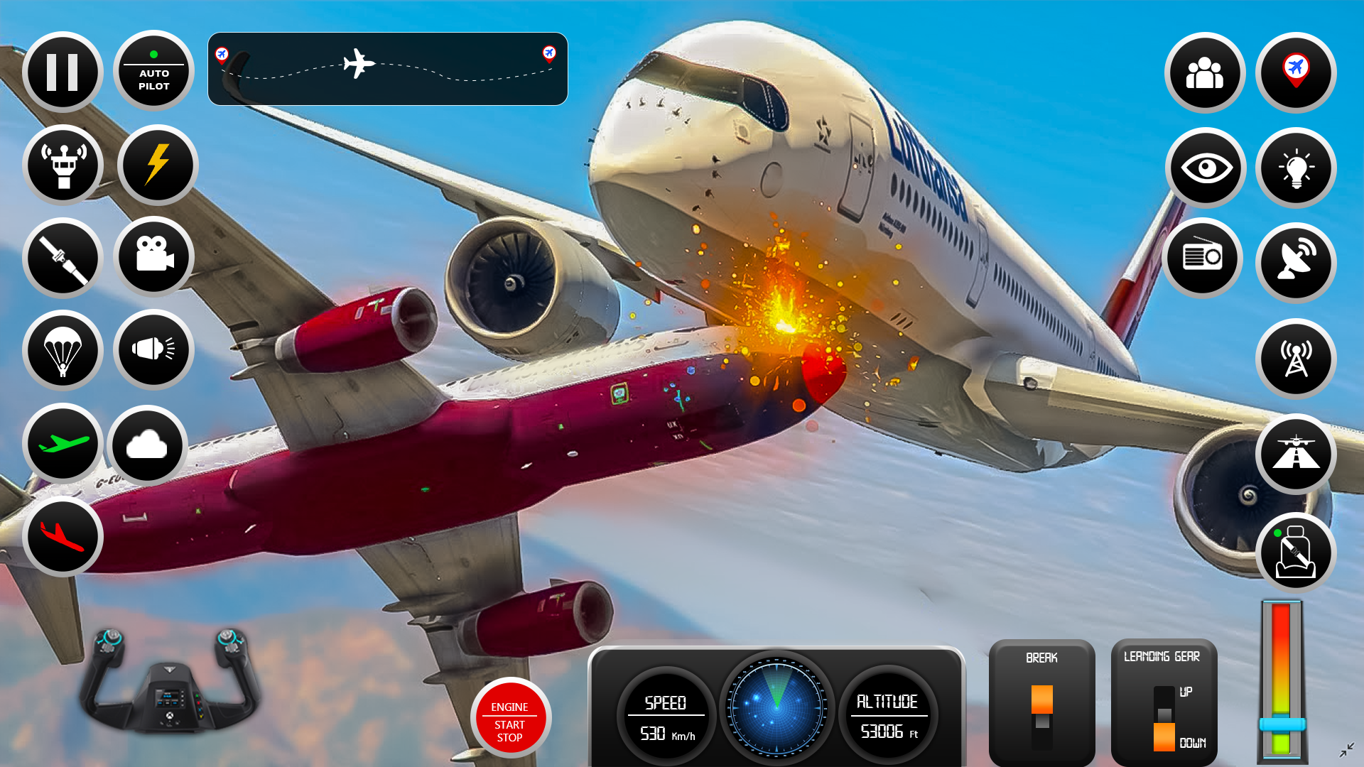 Cuplikan Layar Game Flight Simulator Airplane Game