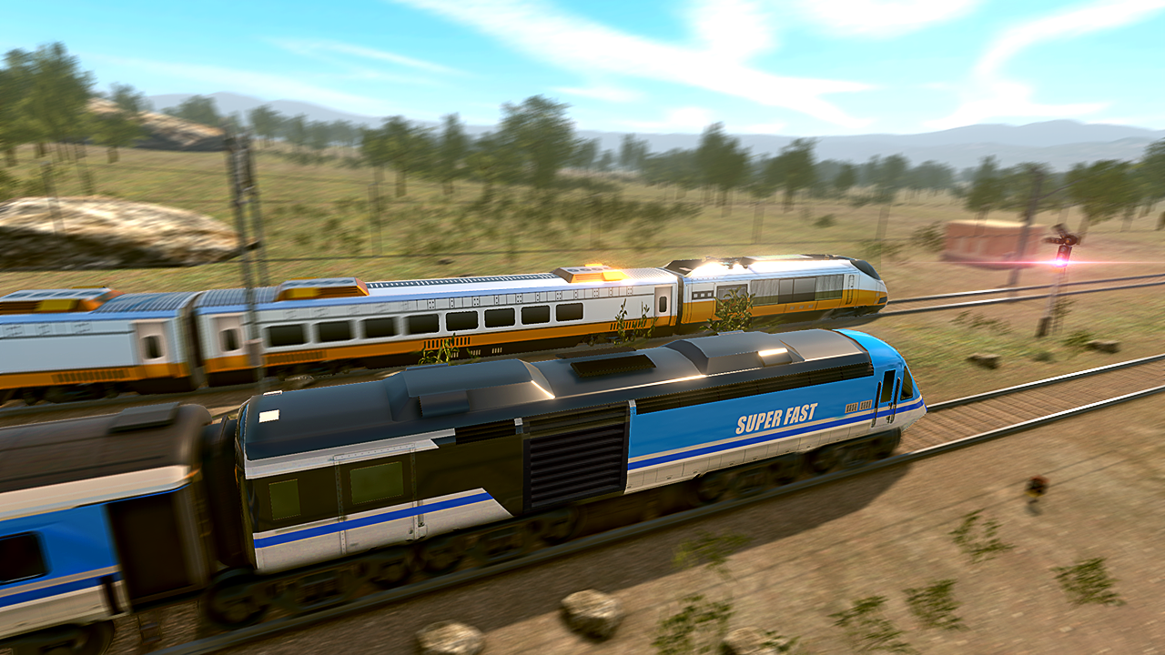Screenshot 1 of ट्रेन रेसिंग यूरो सिम्युलेटर 3डी 10.31