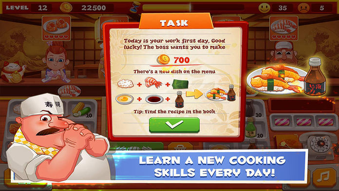 Screenshot of Sushi Restaurant - Be the Chef and Boss