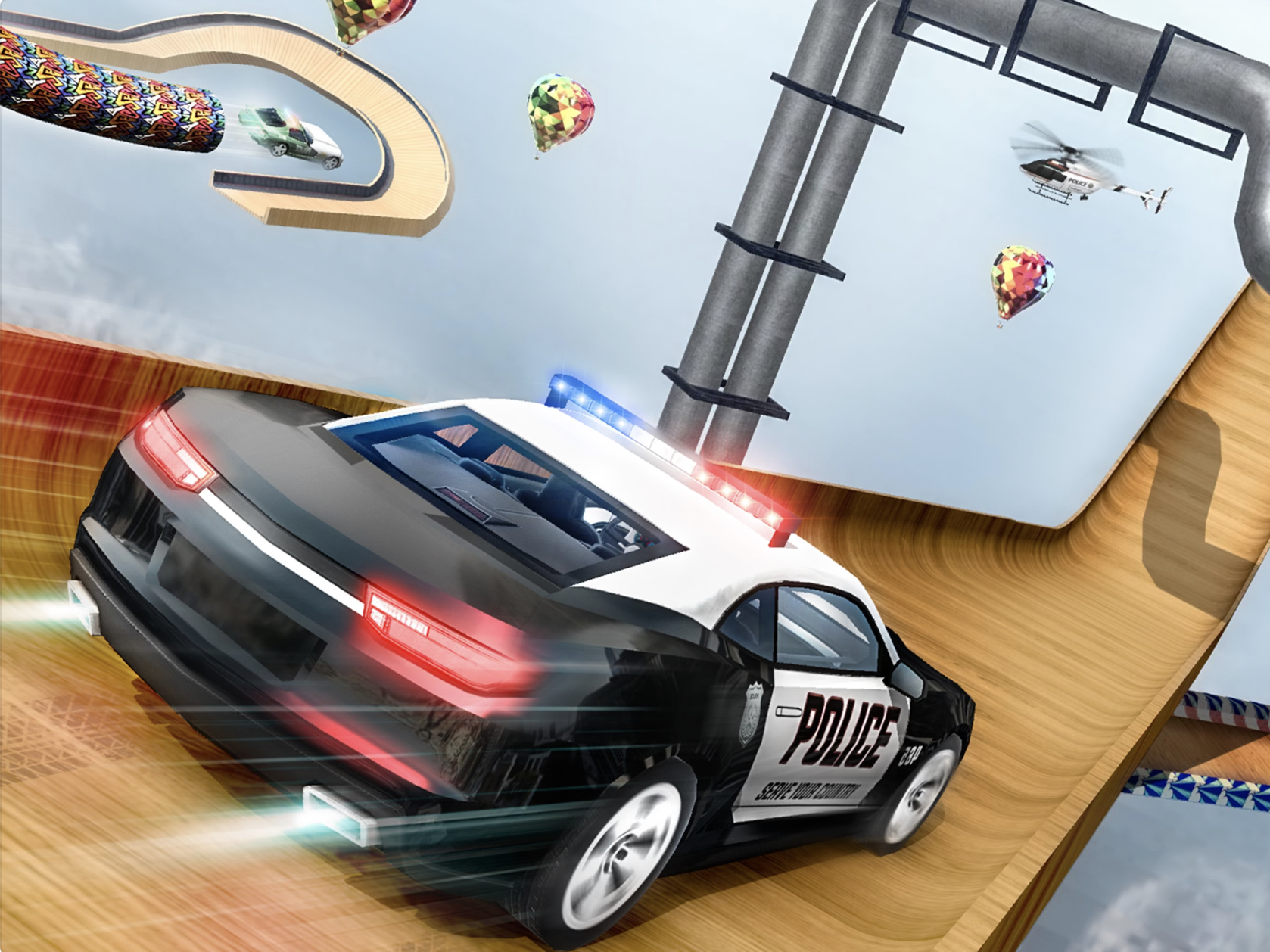 Police Car Stunts: GT Racing Game Screenshot