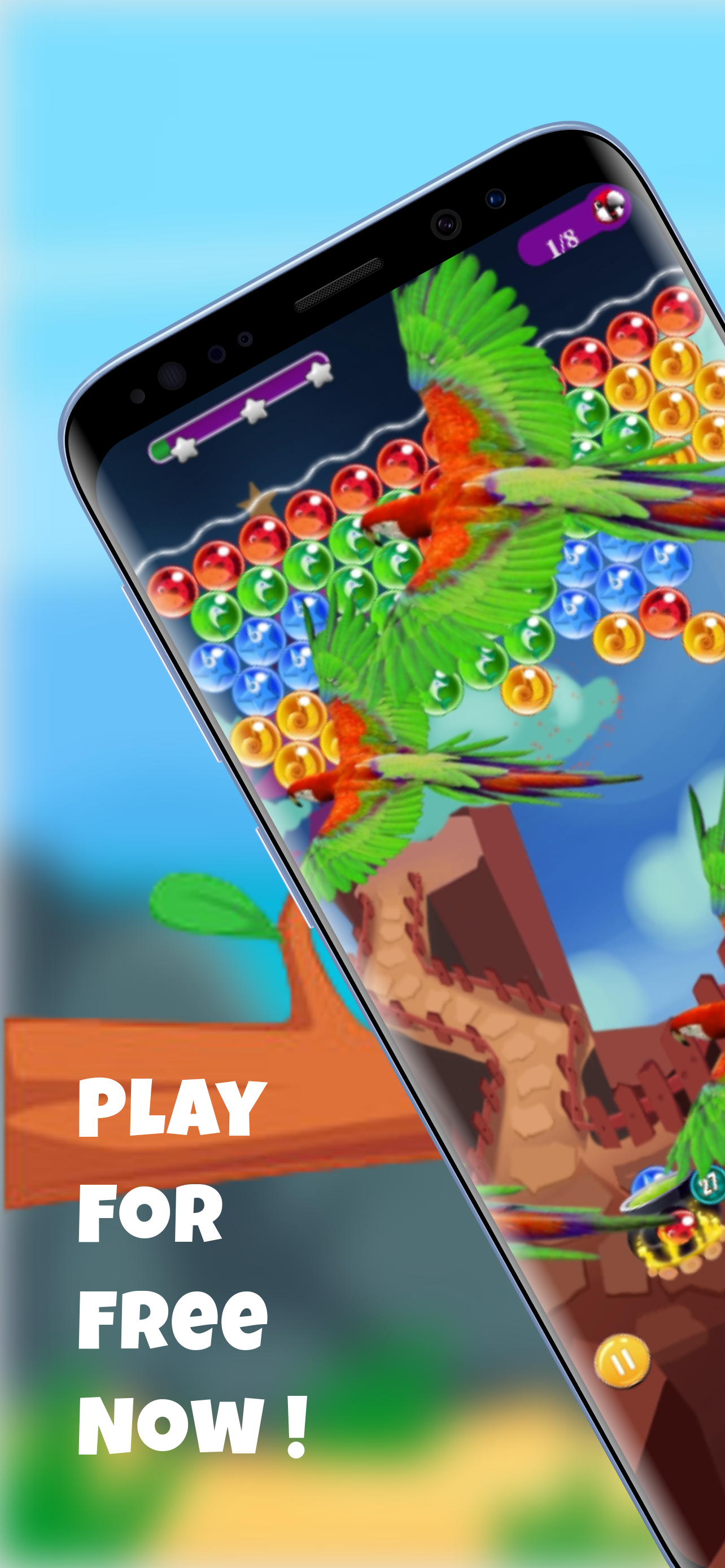 Parrot Rescue - Bubble Shooter Game Screenshot
