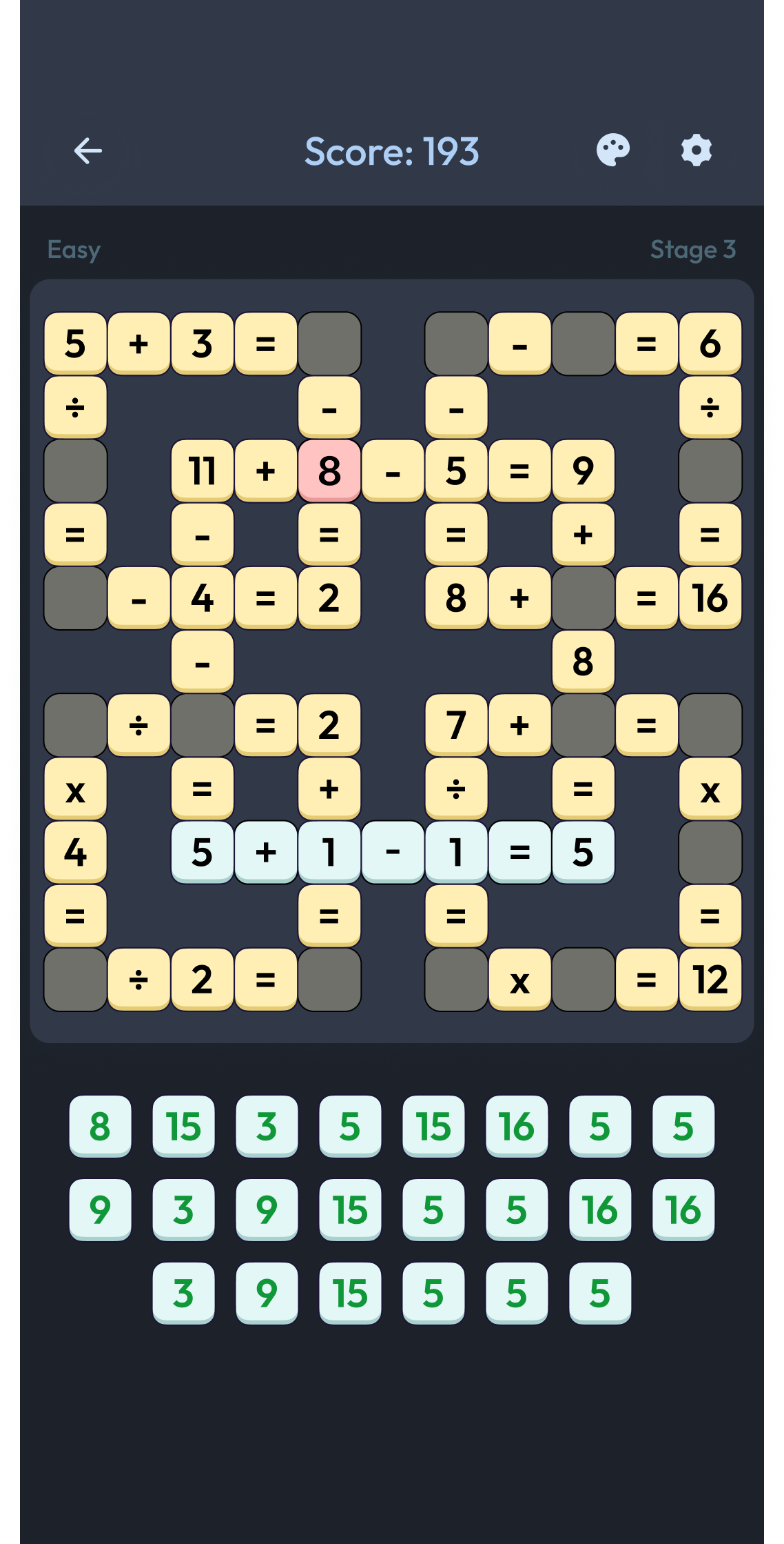 Screenshot of Crossmath - Number Games