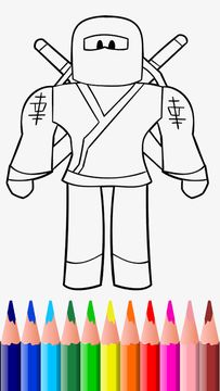 Captura de Tela do Jogo Coloring Book Rainbow Friends