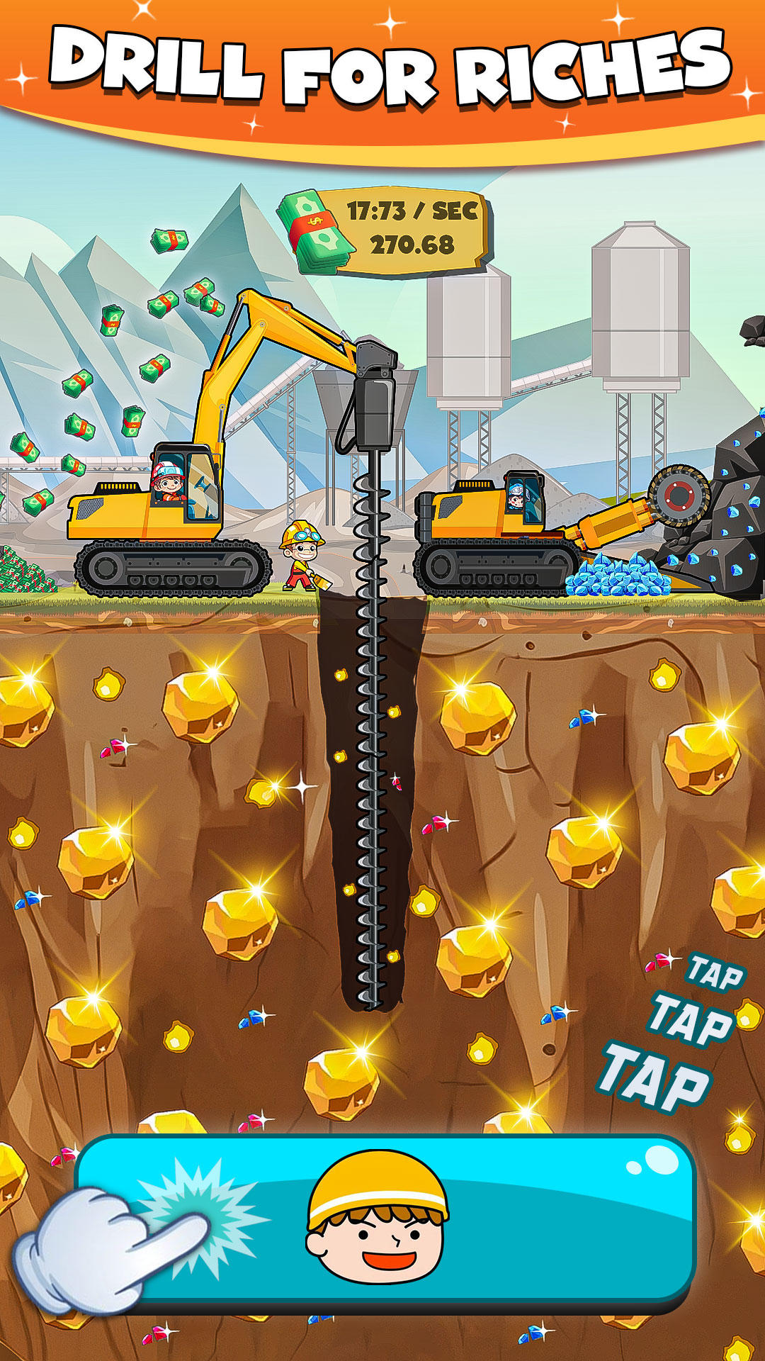 Idle Miner Gold Clicker Games Game Screenshot