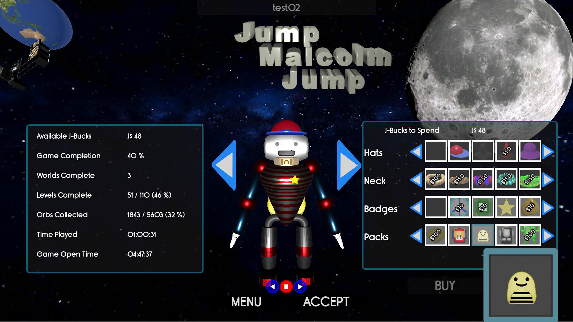Jump Malcolm Jump 게임 스크린 샷