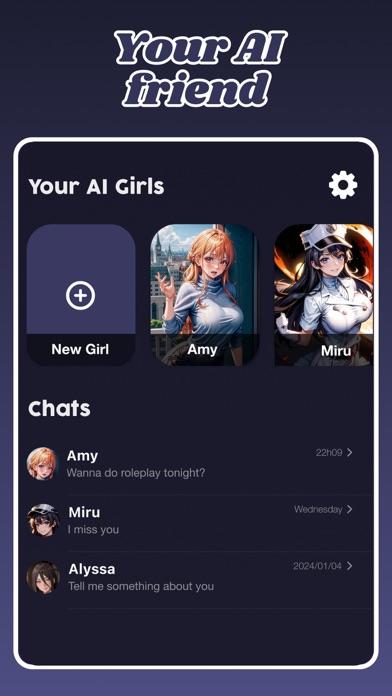 Waifu AI Girlfriend, chat ภาพหน้าจอเกม
