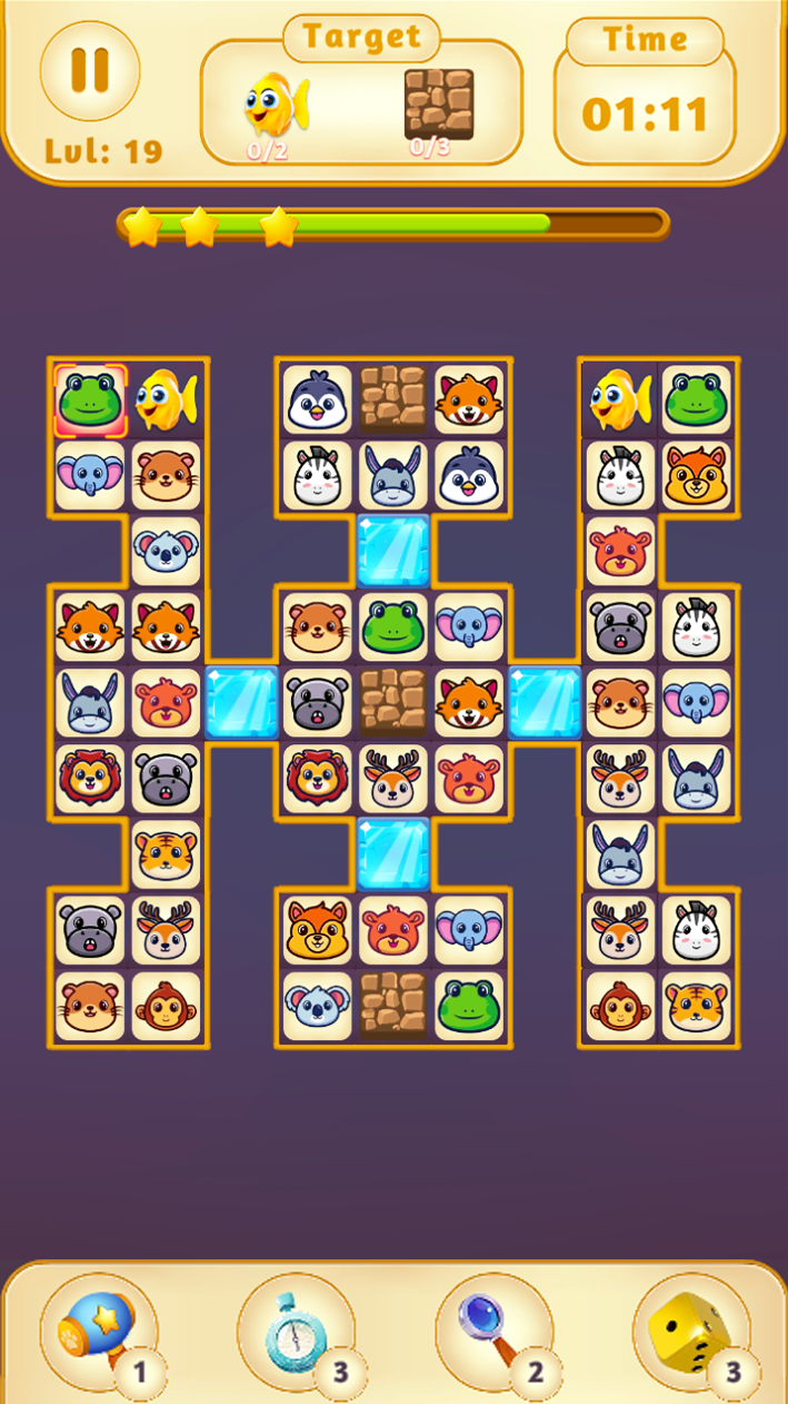 Connect Animal ゲームのスクリーンショット