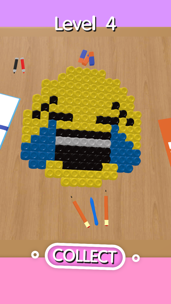 Screenshot of Beady! Draw and bake colored beads!