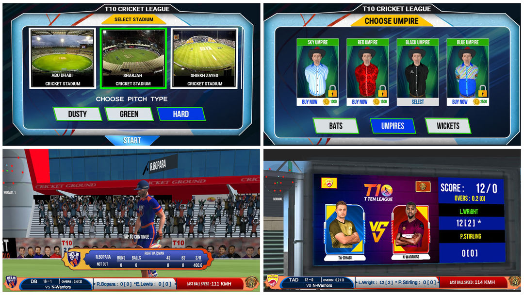 Screenshot of T10 League Cricket Game